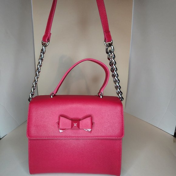 Bestey Johnson Red XODEVIN Shoulder Bag with Chain - NWT - Picture 2 of 10